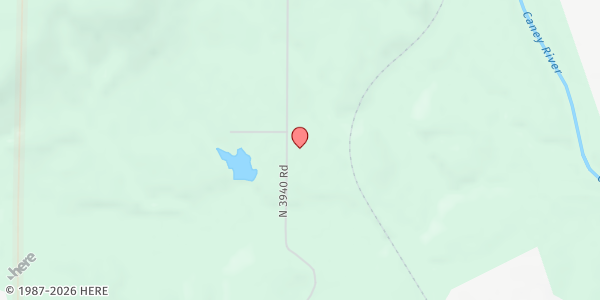 Map showing Matoaka Baptist Food Pantry at 24660 N 3940 Rd, Ochelata, OK