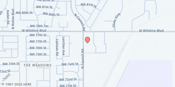 Map showing City Reach OKC at 7700 N. Council Rd., Oklahoma City, OK