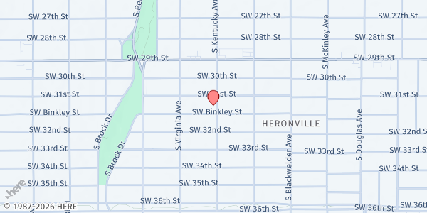 Map showing SDA Church South at 3215 S. Kentucky Ave., Oklahoma City, OK