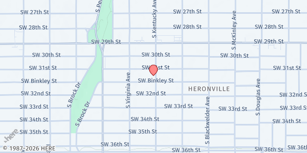 Map showing Seventh-day Adventist Church South at 3215 S. Kentucky Ave., Oklahoma City, OK