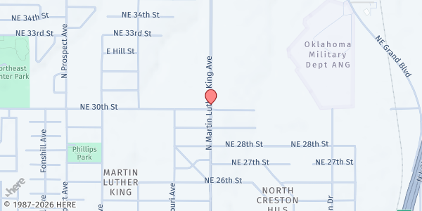Map showing Springing Families Forward at 3120 NE 28th, Oklahoma City, OK