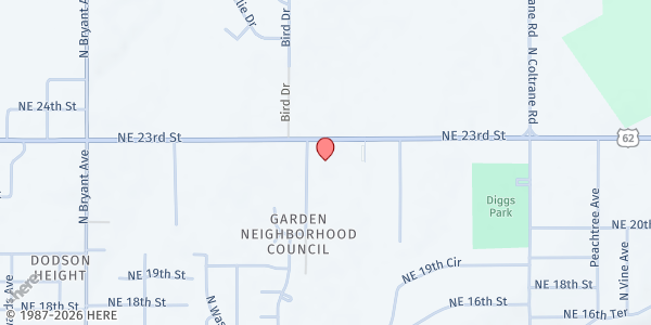 Map showing Voice of Hope SDA Church at 3300 NE 23rd St., Oklahoma City, OK