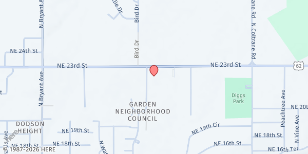 Map showing Voice of Hope Seventh-day Adventist Church Food Pantry at 3300 NE 23rd St., Oklahoma City, OK