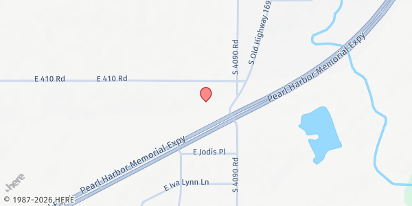 Map showing Oologah United Methodist Church at 5834 E 410 Rd, Oologah, OK