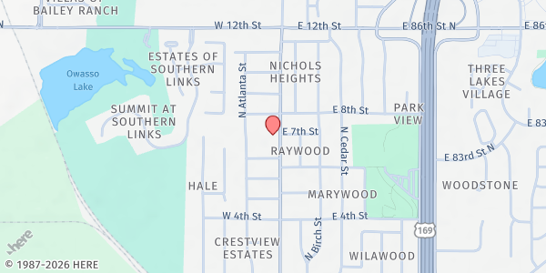 Map showing Neighbors in Need at 708 N Main, Owasso, OK