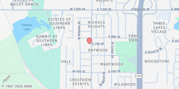 Map showing Neighbors In Need at 708 N. Main St., Owasso, OK