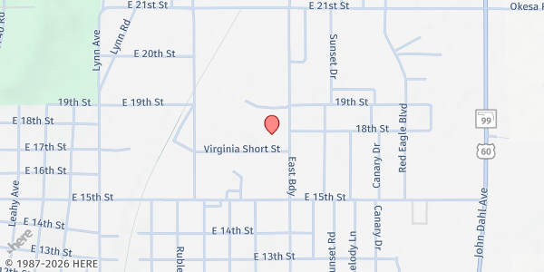 Map showing City Church Pawhuska at 1225 Virginia Short St, Pawhuska, OK