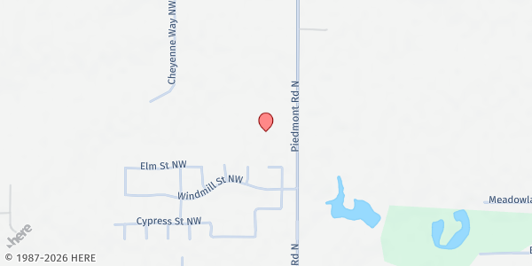 Map showing Ceili Community Store at 2525 Piedmont Rd. N., Piedmont, OK