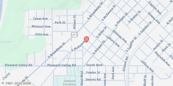 Map showing KI BIOS Community Action LeFlore County Office at 219 Kerr Ave., Poteau, OK