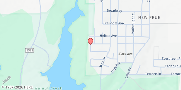 Map showing Prue Senior Citizens Community Building at 207 W. Wah Gra See Wy., Prue, OK