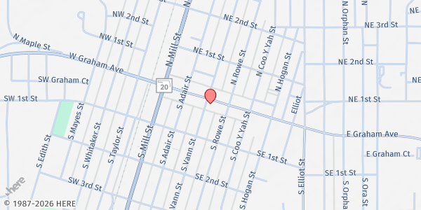 Map showing Northstar Storehouse at 1700 US-69, Pryor, OK