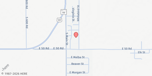 Map showing Quapaw Tribe Elders Center at 903 Whitebird Street, Quapaw, OK