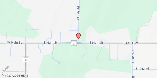 Map showing Catholic Charities Rural Outreach / Pushmataha Co at RR 30 and Cloudy Rd., Rattan, OK