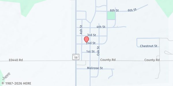 Map showing Ringwood Food Pantry at 109 W. Second Street, Ringwood, OK