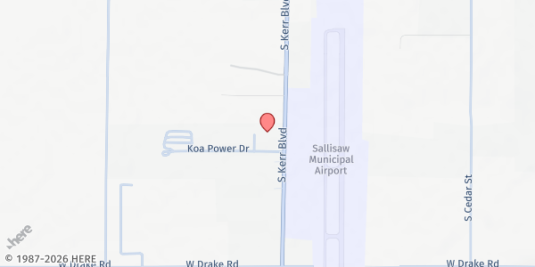 Map showing United Faith Church at 1611 S Kerr Blvd., Sallisaw, OK