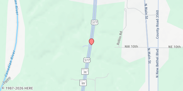 Map showing Church of Christ at Seminole at 12040 OK-99 N., Seminole, OK