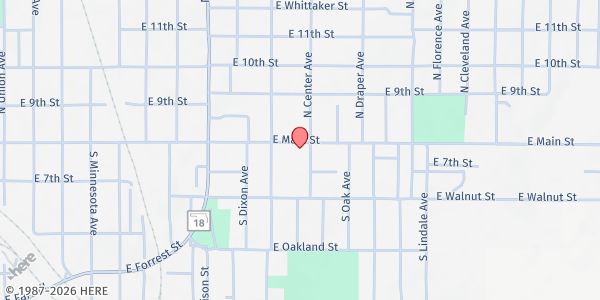 Map showing Community Market of Pottawatomie County at 120 S Center St, Shawnee, OK