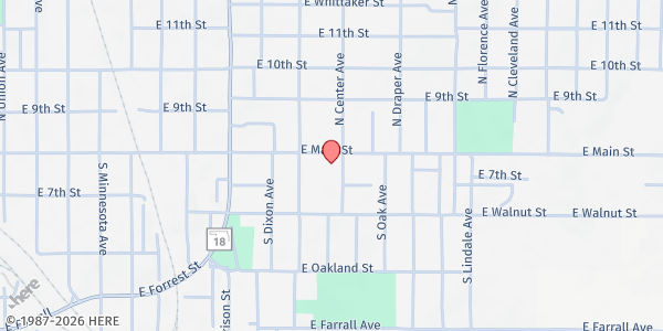 Map showing Community Market of Pottawatomie County Food & Resource Center at 120 S Center St, Shawnee, OK