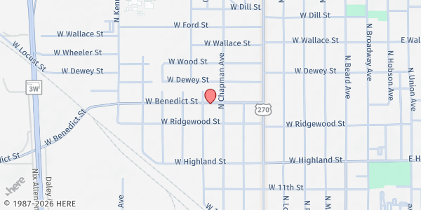 Map showing Project Gabriel - Shawnee at 613 W Benedict St, Shawnee, OK