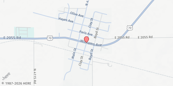Map showing S & B Food Pantry at Hwy 70 East, Soper, OK