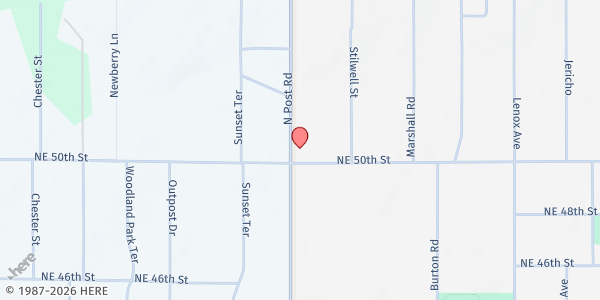 Map showing St. Luke Baptist Church at 10001 NE 50th St., Spencer, OK