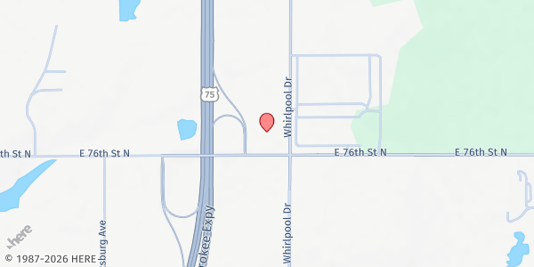 Map showing Cornerstone Church at 7770 N Whirlpool Dr, Sperry, OK