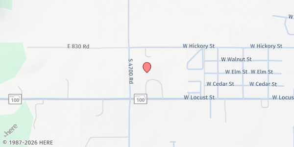 Map showing Stilwell High School at 1801 W. Locust St., Stilwell, OK