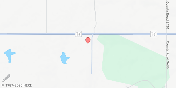 Map showing New Beginnings Church at 2360 OK-19, Stratford, OK