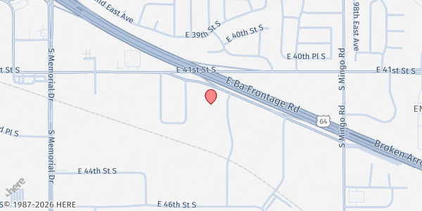 Map showing GUTS Church - Tulsa at 4336 S. 91st E. Ave., Tulsa, OK