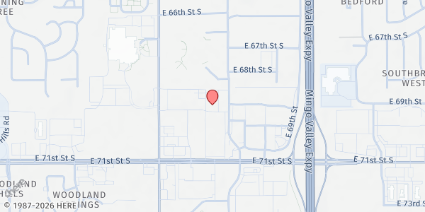 Map showing Restore Hope Ministries/South at 6910 S 101st E Ave, Tulsa, OK