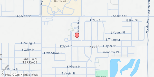 Map showing Tulsa Housing Authority - Apache Manor at 2402 N Marion Ave, Tulsa, OK