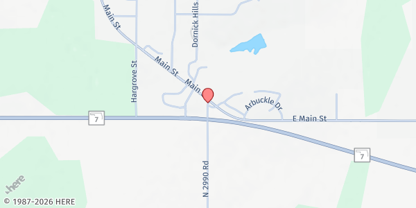 Map showing Velma Community Outreach at 108 Purdue Ave., Velma, OK