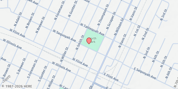 Map showing Craig County Neighbors Helping Neighbors at North Park, Vinita, OK