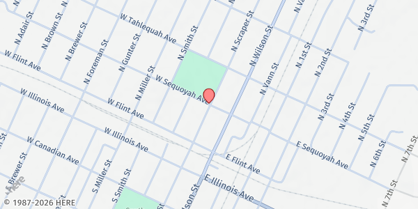 Map showing Craig County Neighbors Helping Neighbors at 204 W. Sequoyah, Vinita, OK