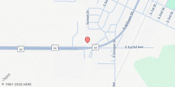 Map showing Family Praise Center at 330 W. Dwain Willis Ave, Vinita, OK