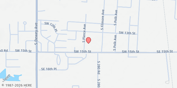 Map showing Catholic Charities Rural Outreach / Wagoner Co at 708 SW 15th St., Wagoner, OK