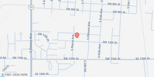 Map showing Wagoner Community at 700 SW 13th St, Wagoner, OK