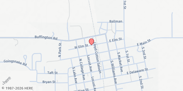 Map showing Hope Center at 1385 W. Elm S., Westville, OK
