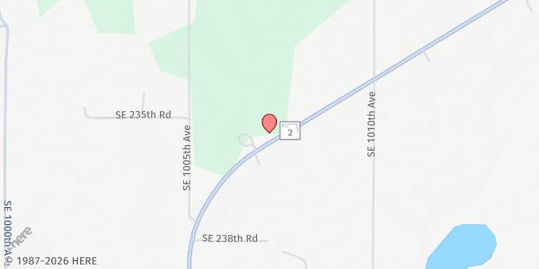 Map showing Yanush Assembly of God Community Kitchen at 13581 OK-2, Wilburton, OK