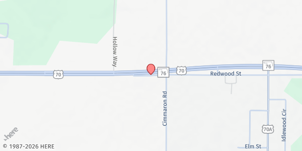 Map showing River of Life Church Wilson at 938 Redwood St., Wilson, OK