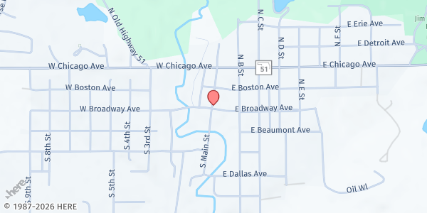 Map showing Our Daily Bread Mobile Market at First UMC at 108 S. C St., Yale, OK