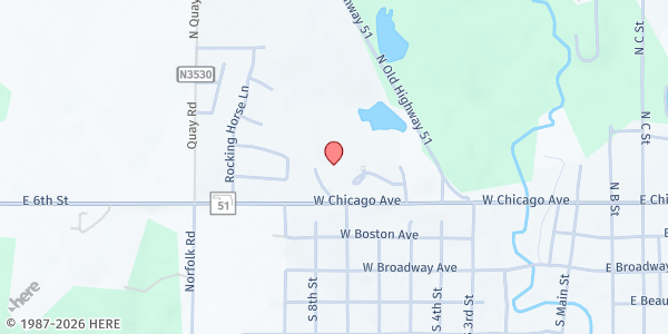 Map showing Yale Assembly of God at 777 Glory Rd., Yale, OK