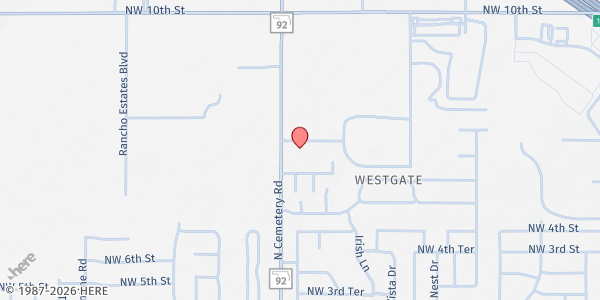 Map showing Manna Pantry - Together We Center at 620 N Cemetery Rd, Yukon, OK