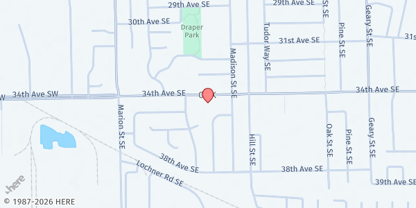 Map showing Community Gleaners at 800 34th SE, Albany, OR