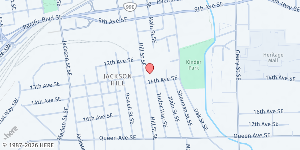 Map showing Family Tree Community Pantry at 1305 SE Hill St., Albany, OR