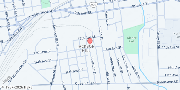 Map showing Family Tree Relief Nursery at 1305 Se Hill St SE, Albany, OR