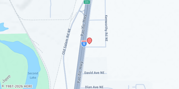 Map showing Mid-Valley Community Gleaners at 3405 Kizer Ave, Albany, OR