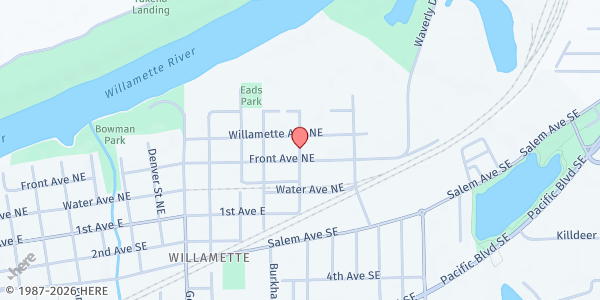 Map showing Salvation Army Albany at 345 Columbus St SE, Albany, OR