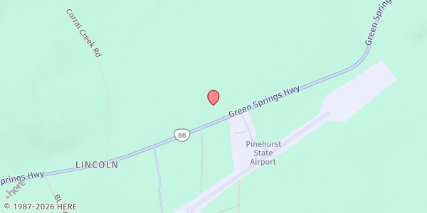 Map showing Greensprings Community Food Pantry at 16151 OR-66, Ashland, OR