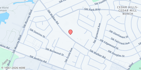 Map showing Care To Share - Beaverton at 13565 SW Walker Rd, Beaverton, OR